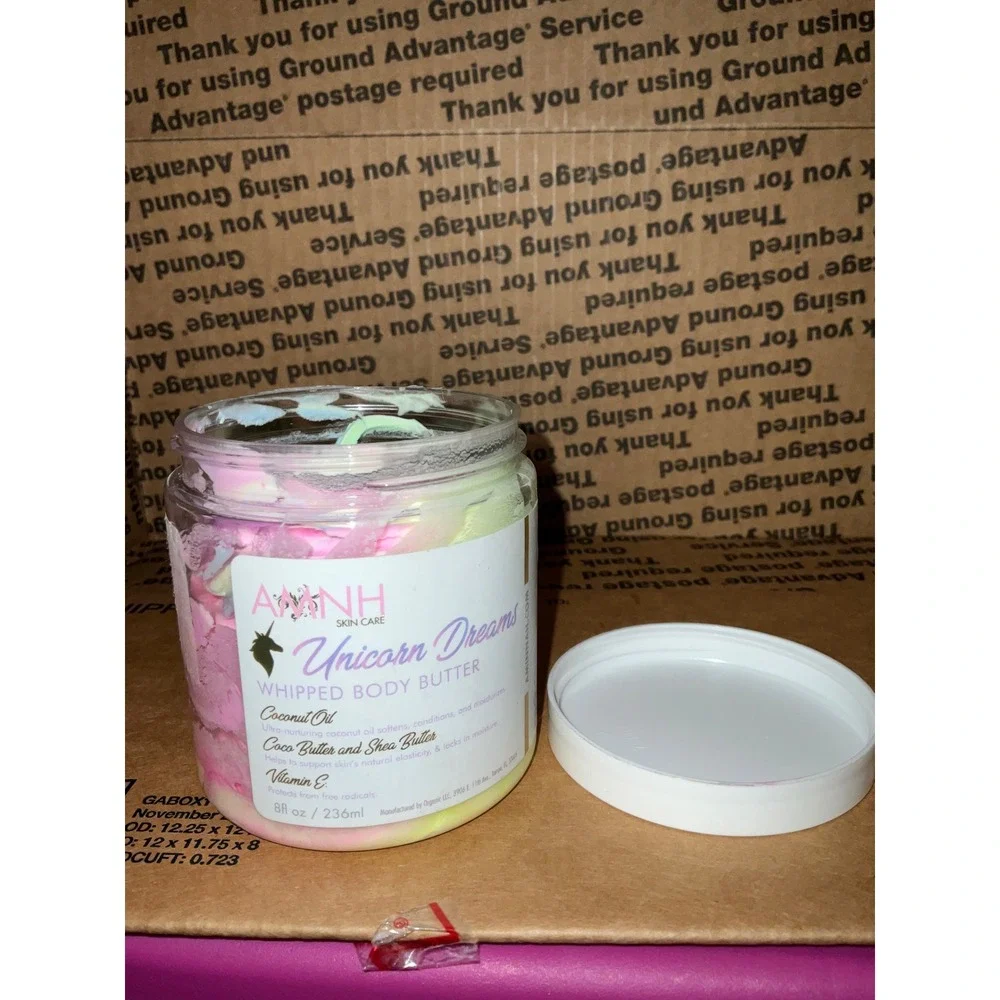 Aminnah AMNH Skin Care Whipped Body Butter‎ Unicorn Dreams Coconut Shea Butter